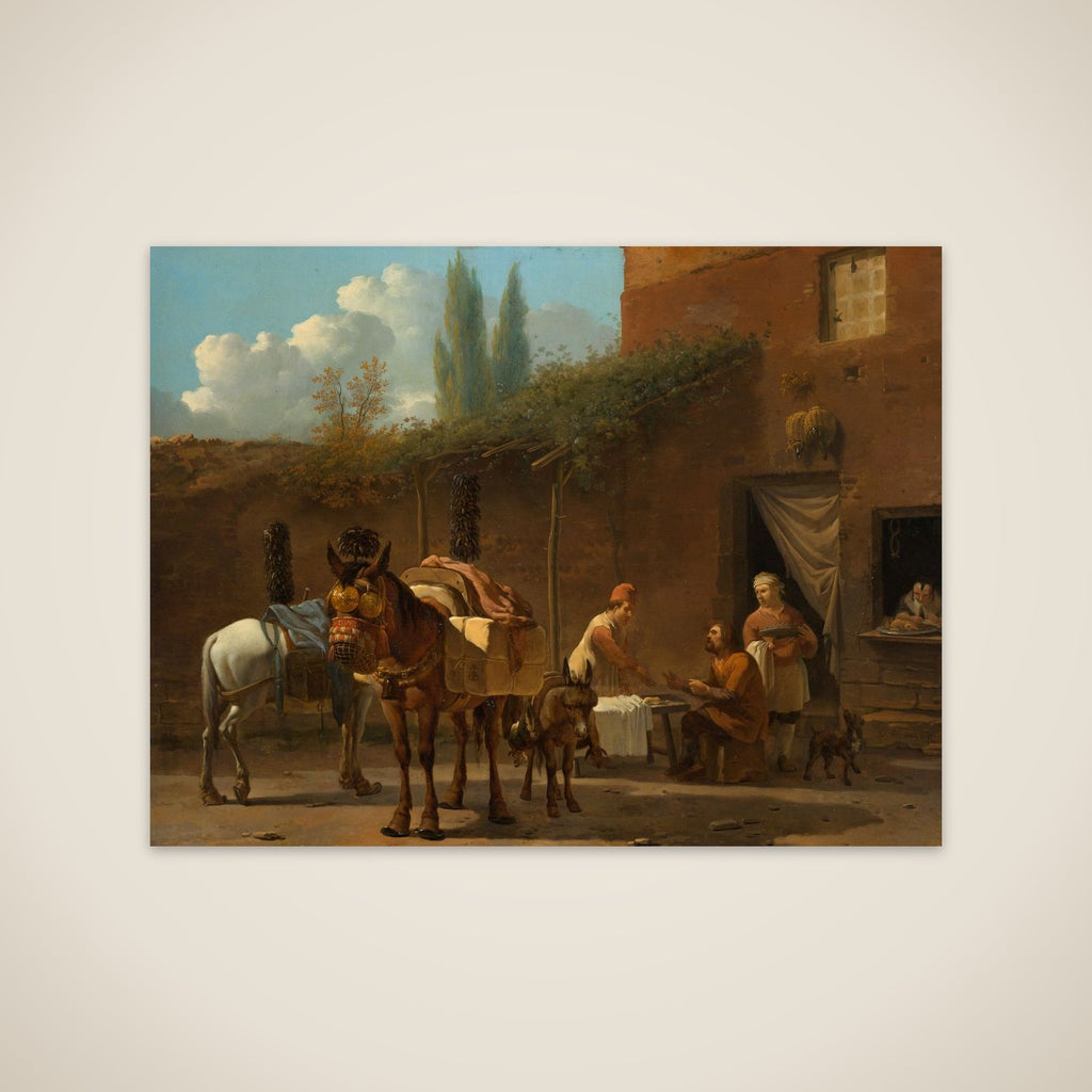 Mule Drivers at an Inn unframed print