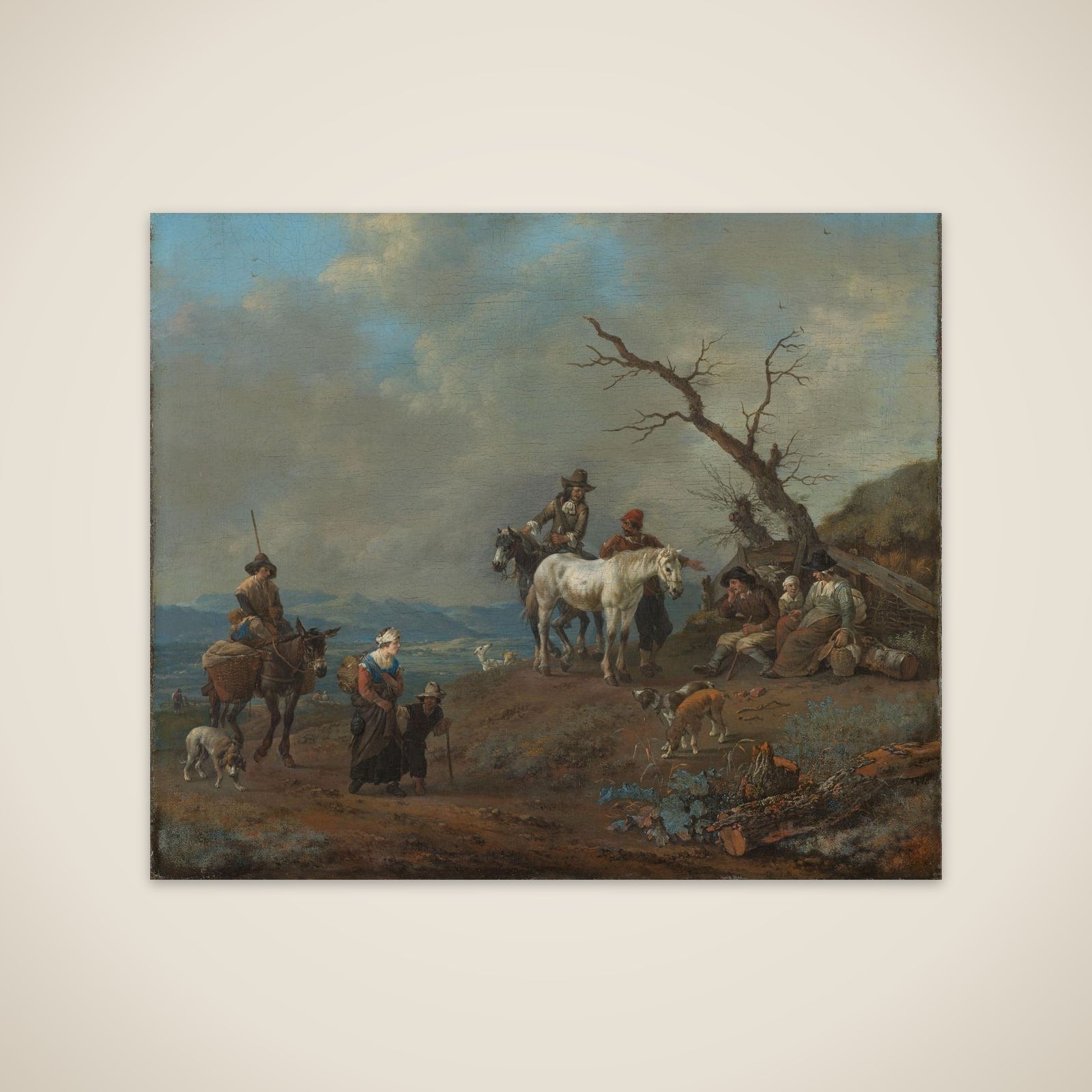 Country Road with Hunter and Peasants unframed print