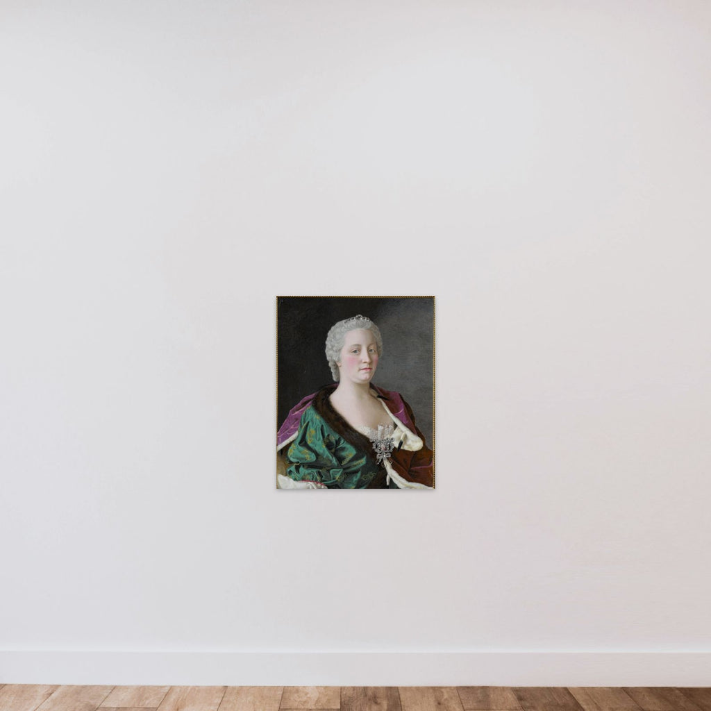 Maria Theresa, Archduchess of Austria, Queen of Hungary and Bohemia, and Holy Roman Empress unframed — shown to scale