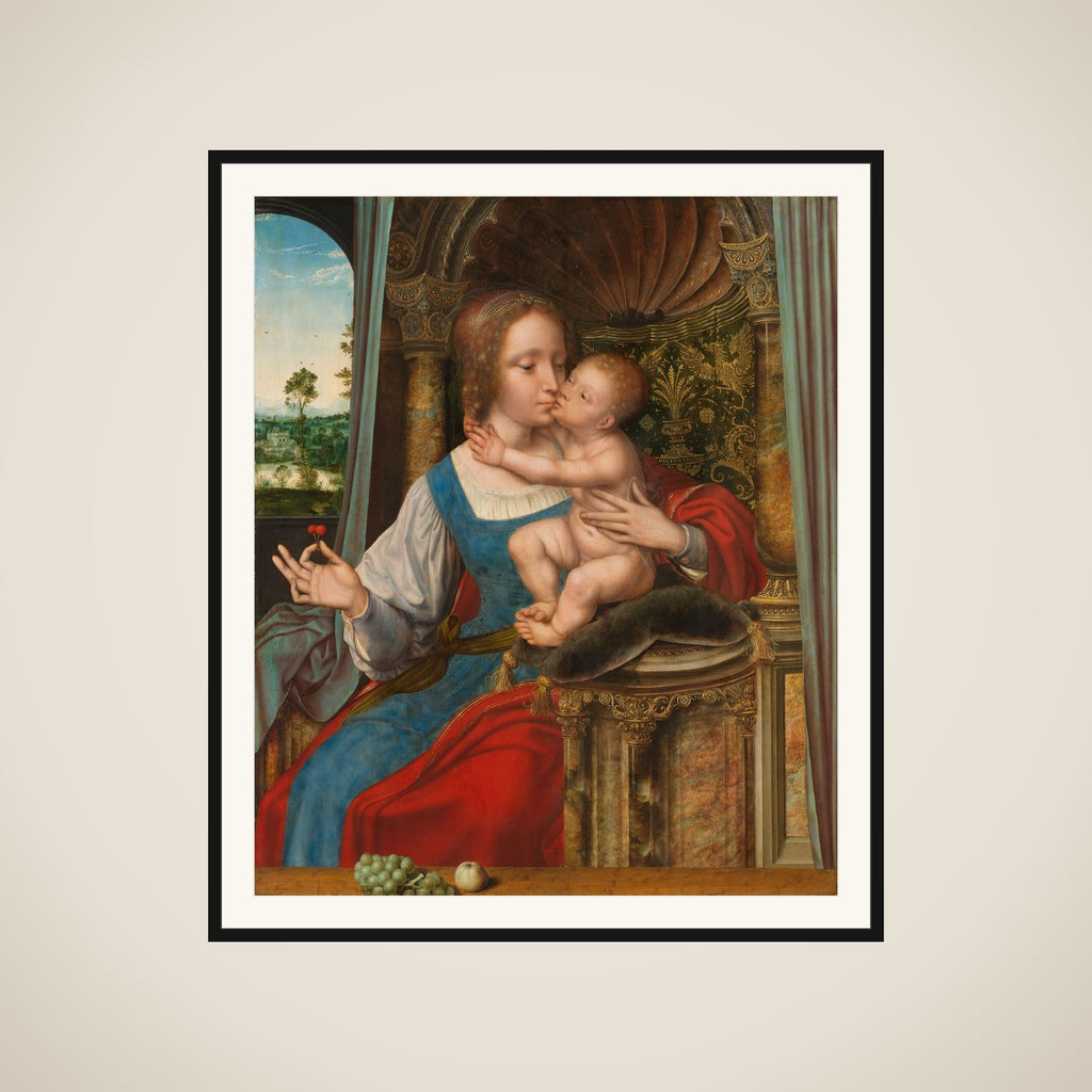 Virgin and Child framed