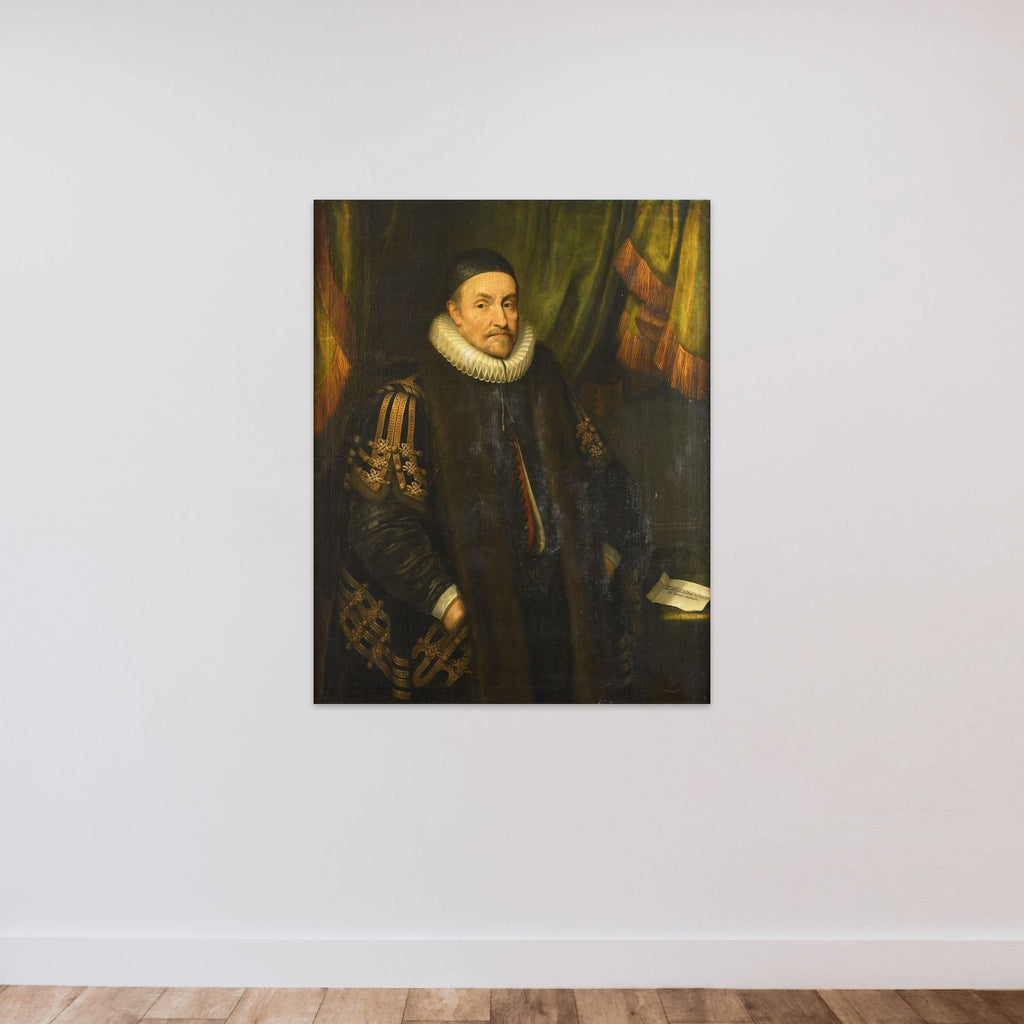 Portrait of Willem I (1533-84), Prince of Orange, called William the Silent unframed — shown to scale