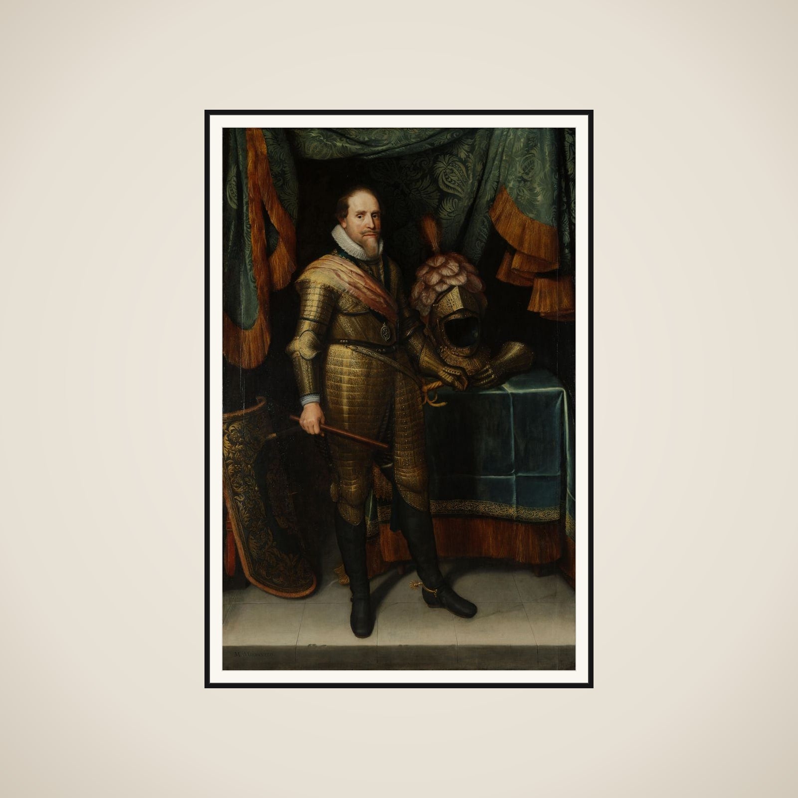 Portrait of Maurits (1567-1625), Prince of Orange framed