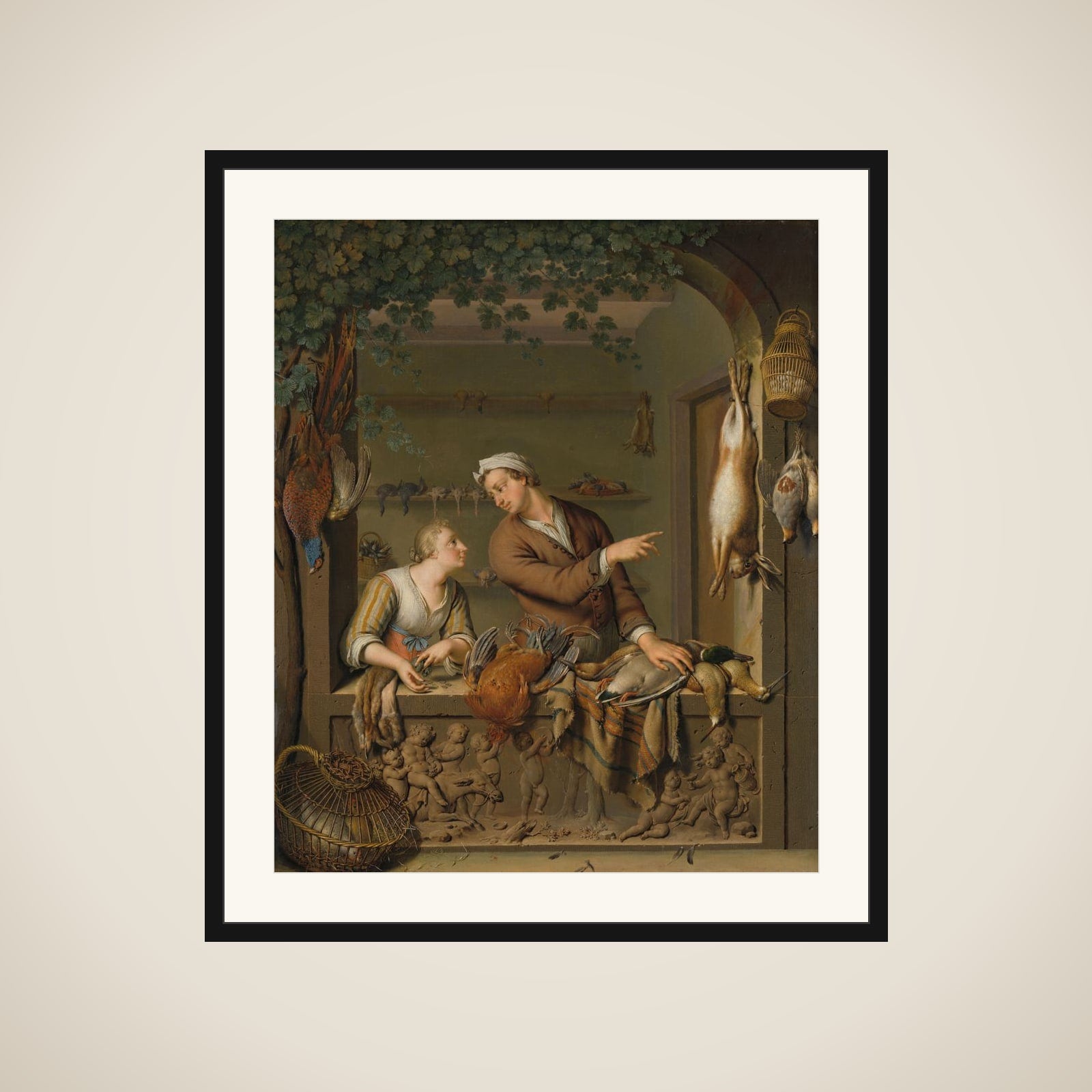The Poultry Seller framed