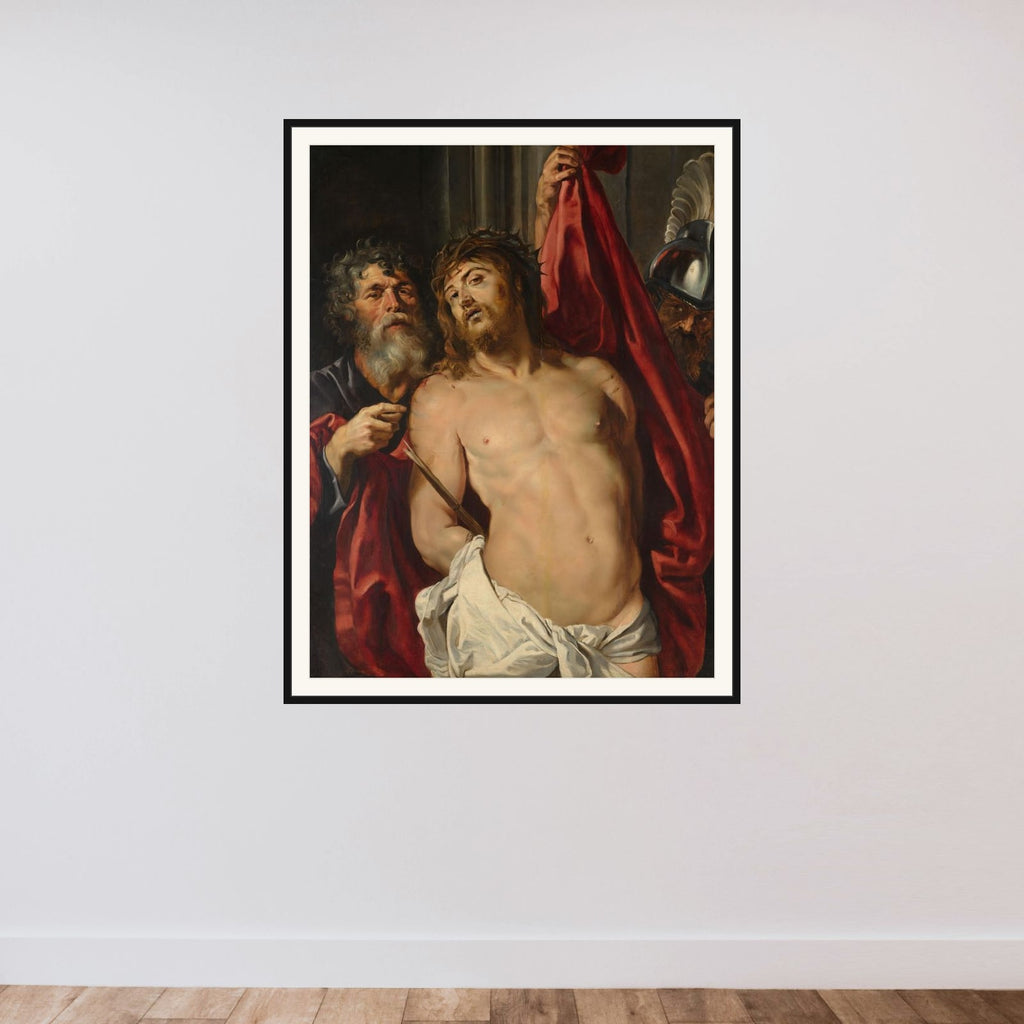 Ecce homo framed — shown to scale