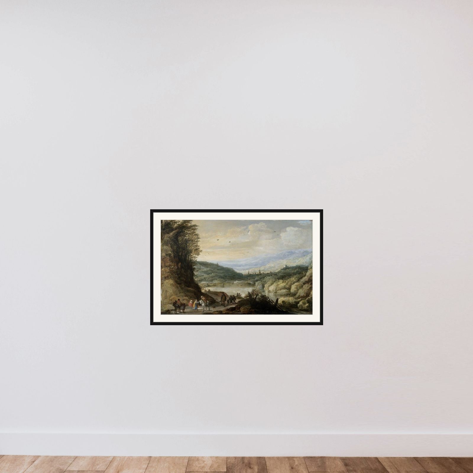 Landscape framed — shown to scale