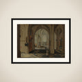 Interior of an Imaginary Gothic Church, Looking East framed
