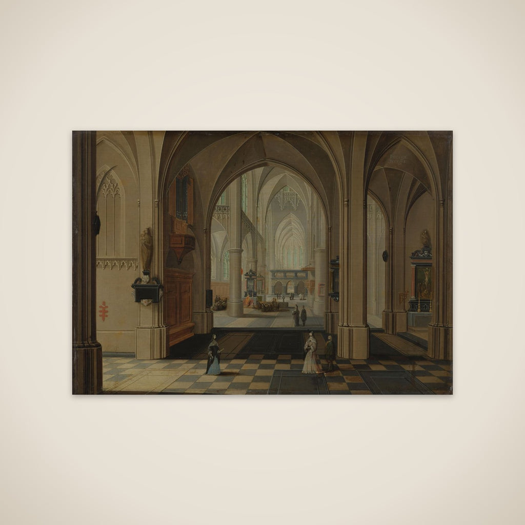 Interior of an Imaginary Gothic Church, Looking East unframed print
