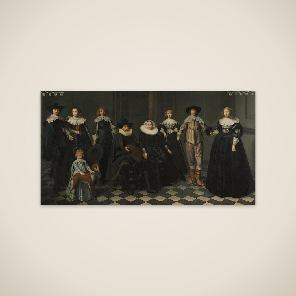 Portrait of the Family of Dirck Jacobsz Bas (1569-1637), Burgomaster of Amsterdam, and Margriet Snoeck (1588-1645) unframed print