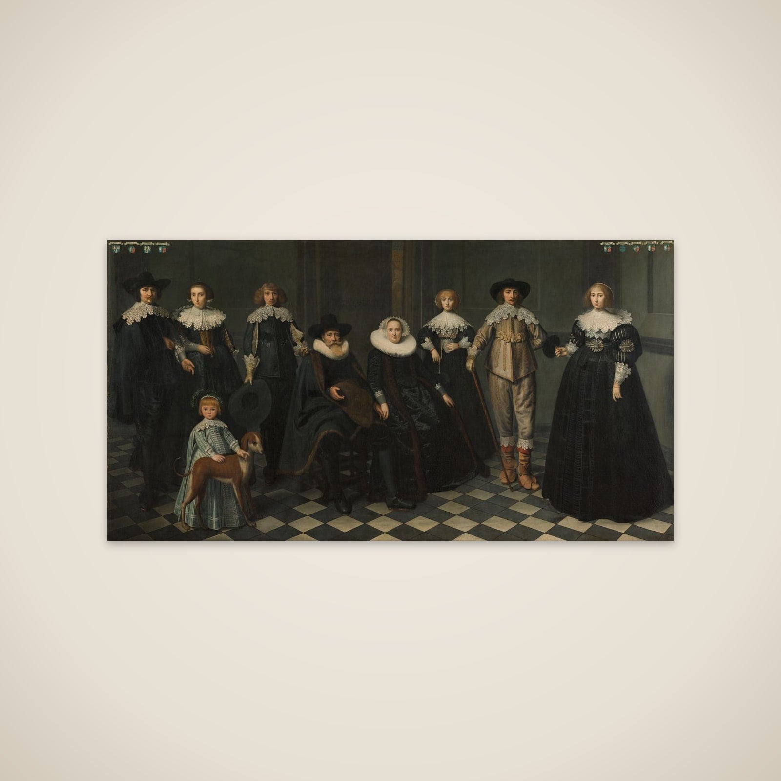 Portrait of the Family of Dirck Jacobsz Bas (1569-1637), Burgomaster of Amsterdam, and Margriet Snoeck (1588-1645) unframed print
