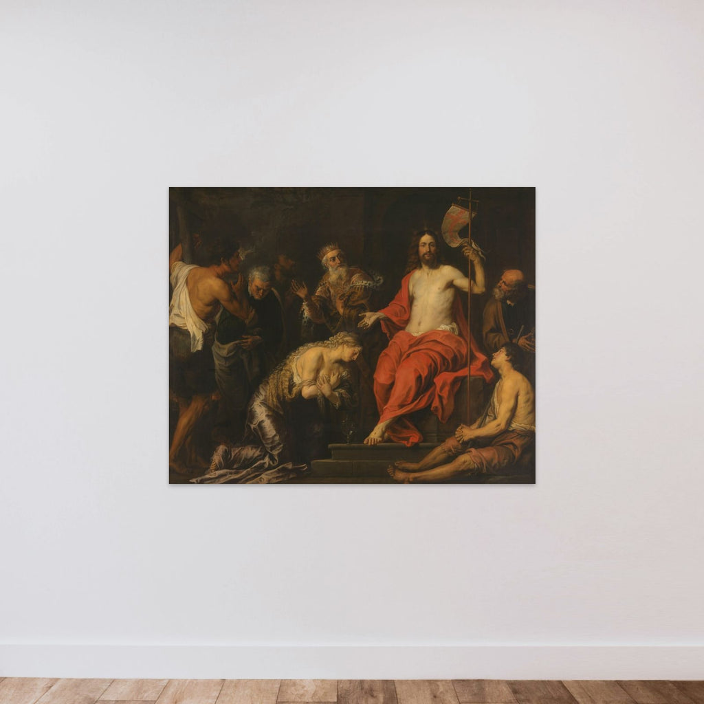Christ and the Penitent Sinners unframed — shown to scale
