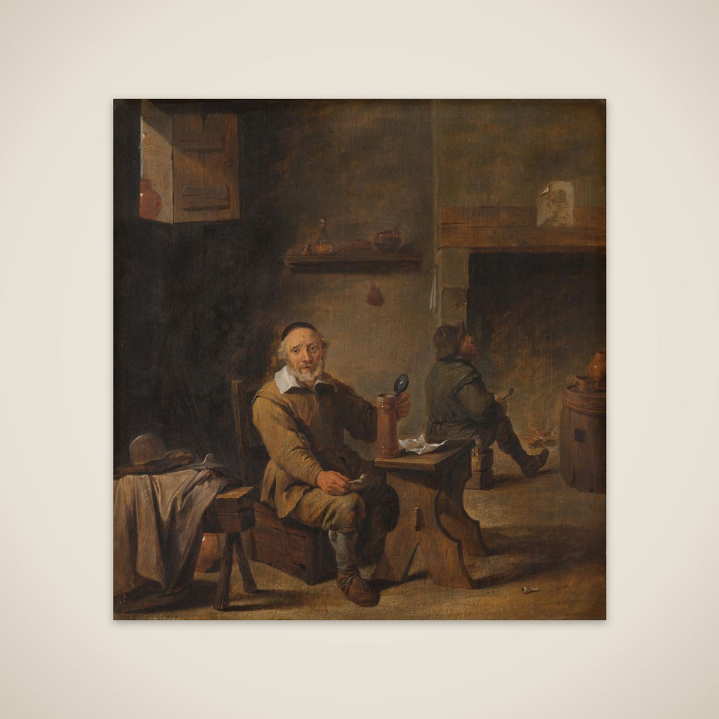 Elderly Man Seated in a Tavern unframed print