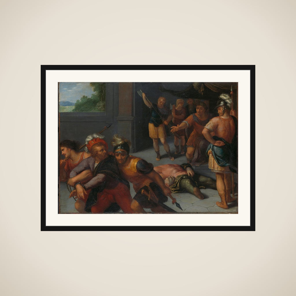 one of a series of twelve on the Insurrection of the Batavians against the Romans " framed