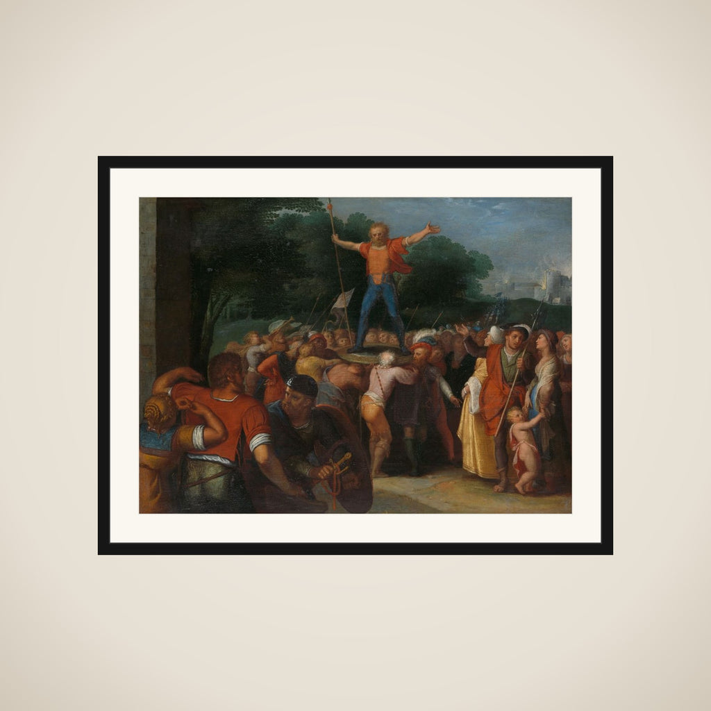 one of a series of twelve on the Insurrection of the Batavians against the Romans " framed