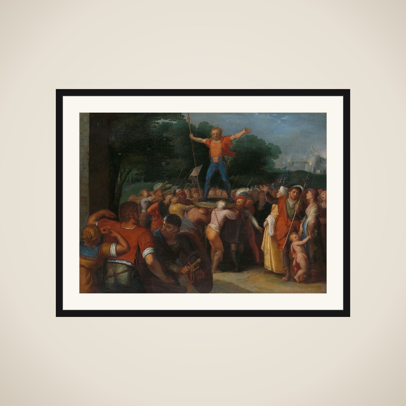 one of a series of twelve on the Insurrection of the Batavians against the Romans " framed