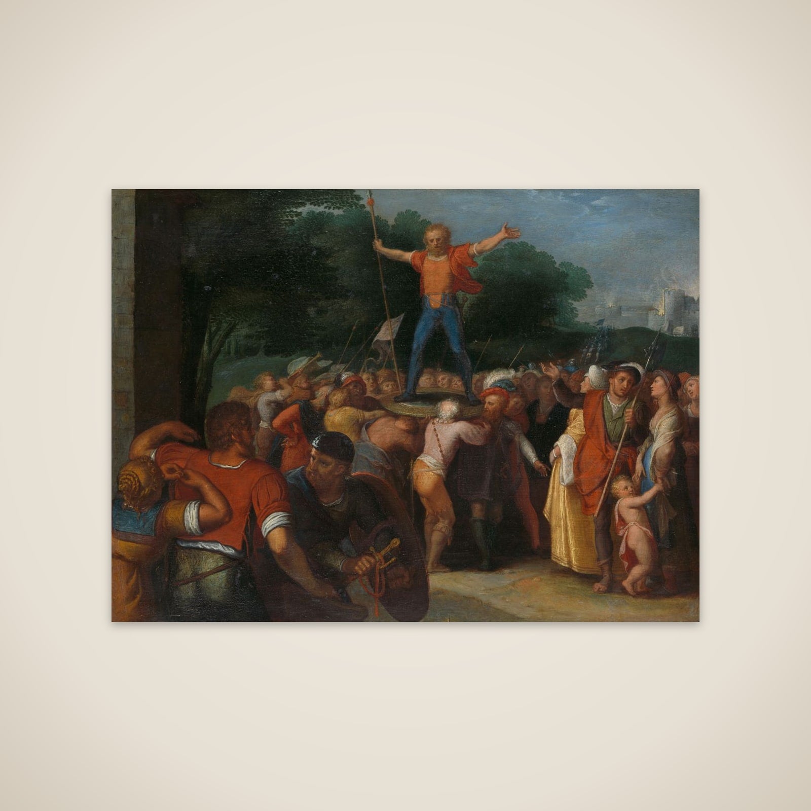 one of a series of twelve on the Insurrection of the Batavians against the Romans " unframed print