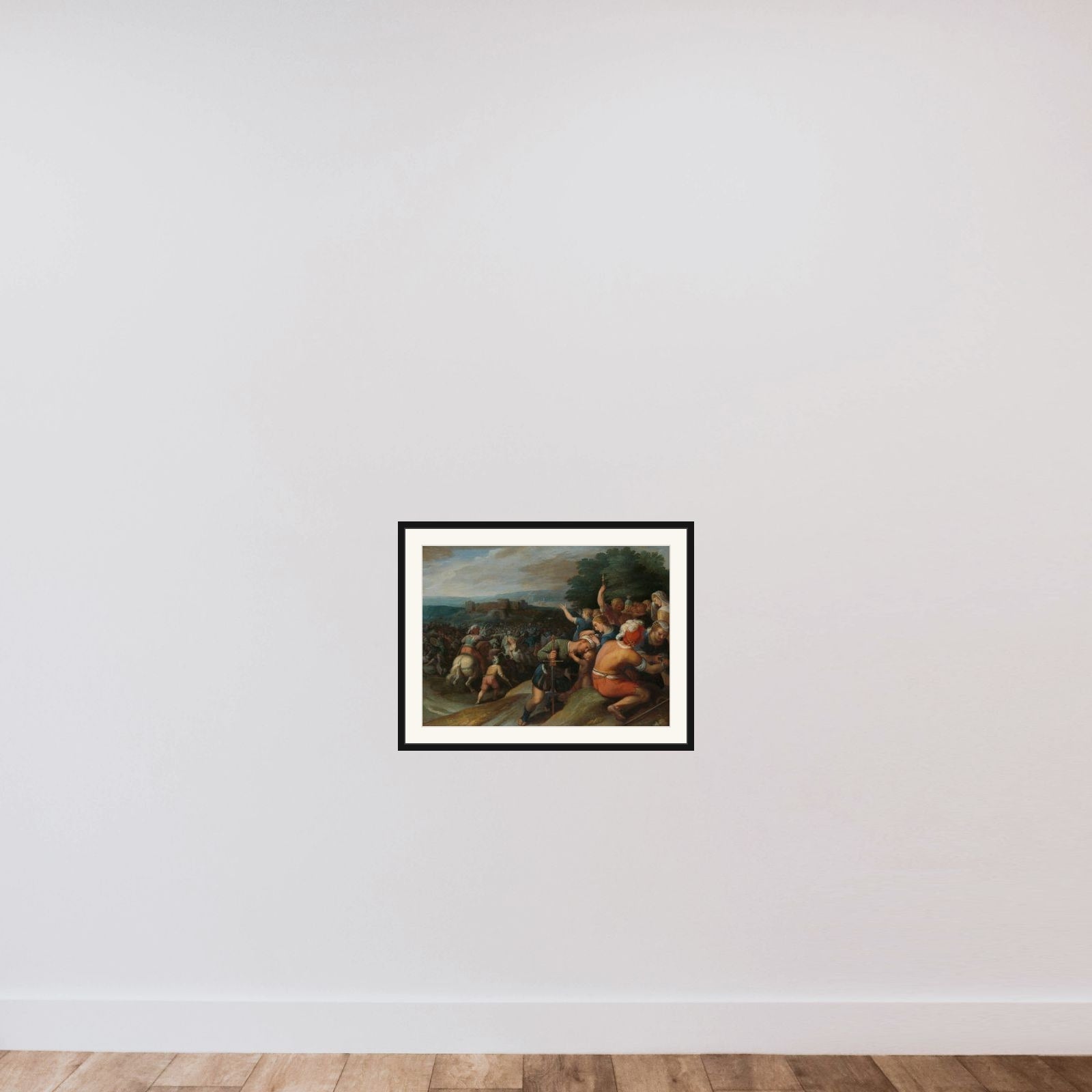 one of a series of twelve on the Insurrection of the Batavians against the Romans " framed — shown to scale