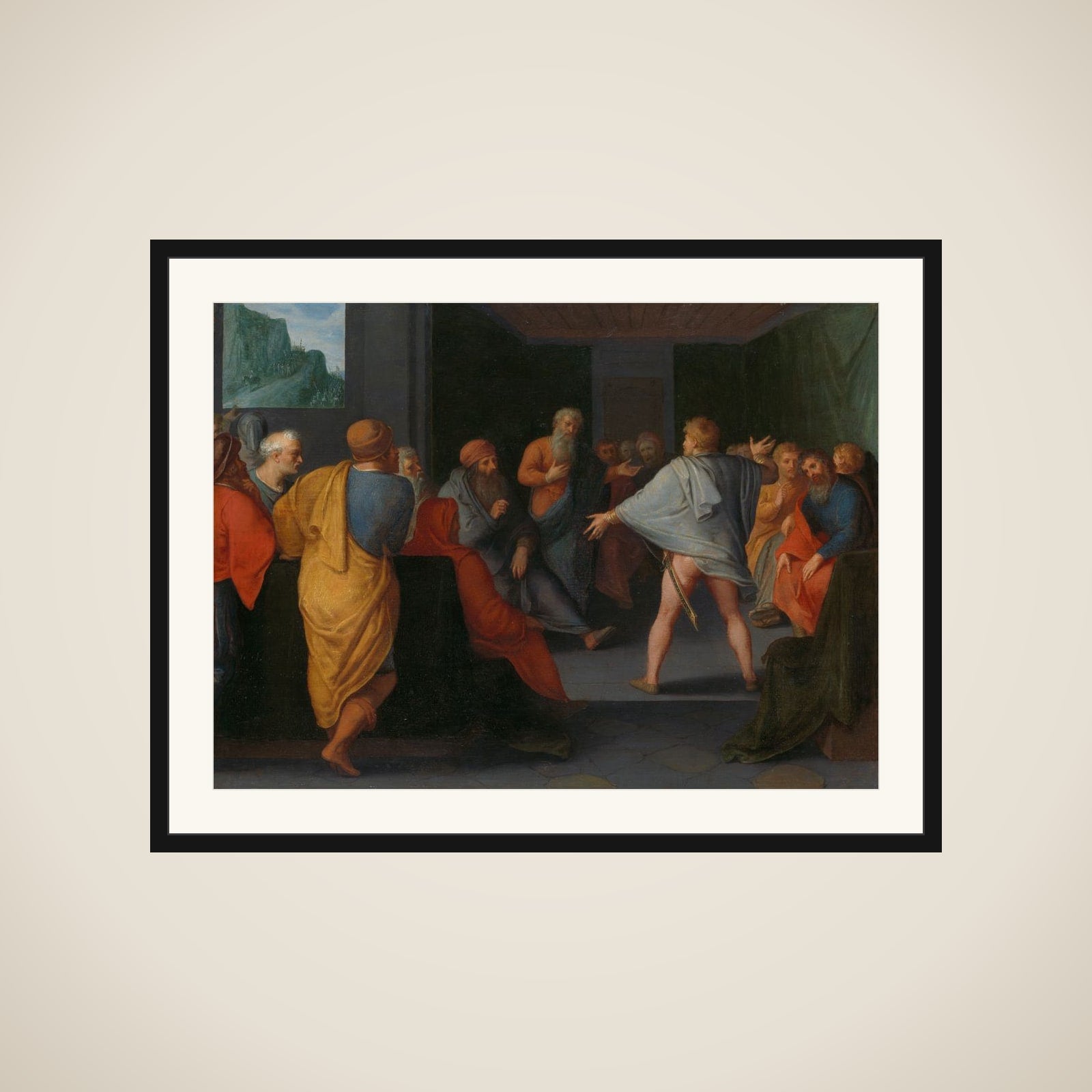 one of a series of twelve on the Insurrection of the Batavians against the Romans " framed