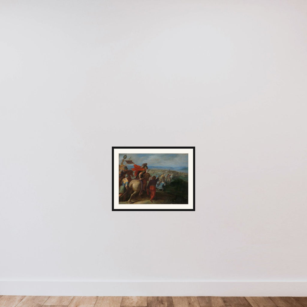 "The Romans under Cerealis Defeat Claudius Civilis and the Batavians following betrayal from within framed — shown to scale