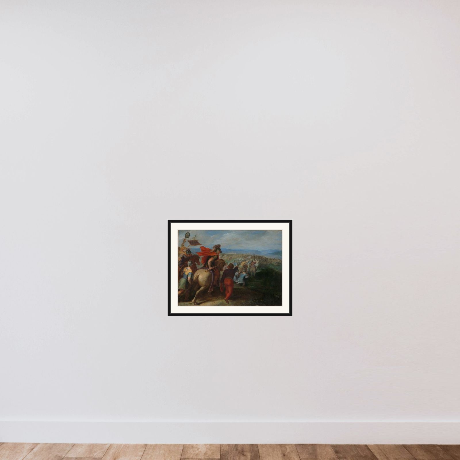 "The Romans under Cerealis Defeat Claudius Civilis and the Batavians following betrayal from within framed — shown to scale