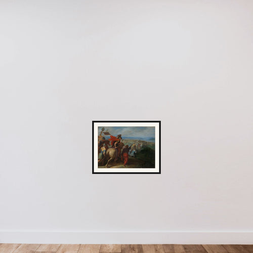 "The Romans under Cerealis Defeat Claudius Civilis and the Batavians following betrayal from within framed — shown to scale