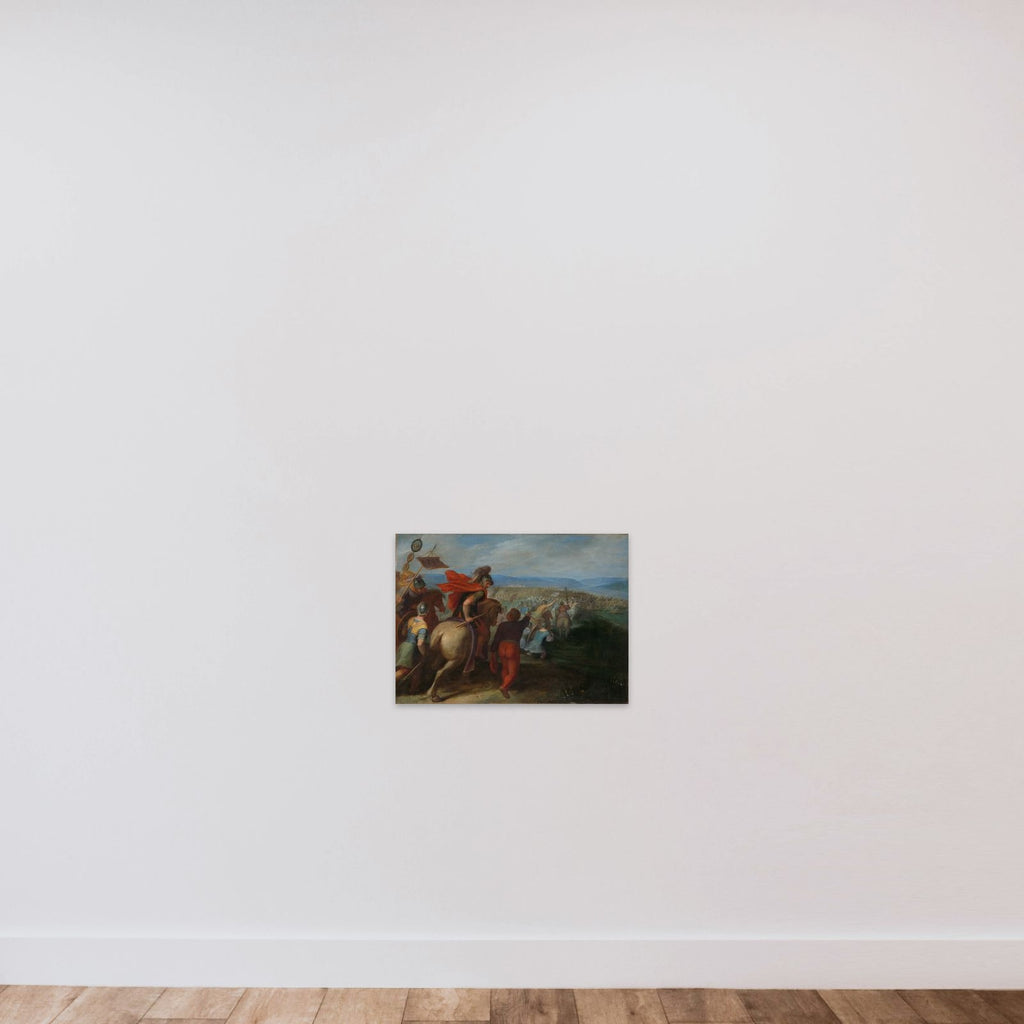"The Romans under Cerealis Defeat Claudius Civilis and the Batavians following betrayal from within unframed — shown to scale