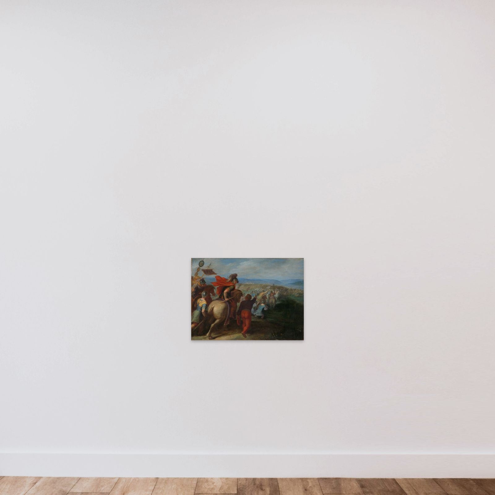 "The Romans under Cerealis Defeat Claudius Civilis and the Batavians following betrayal from within unframed — shown to scale