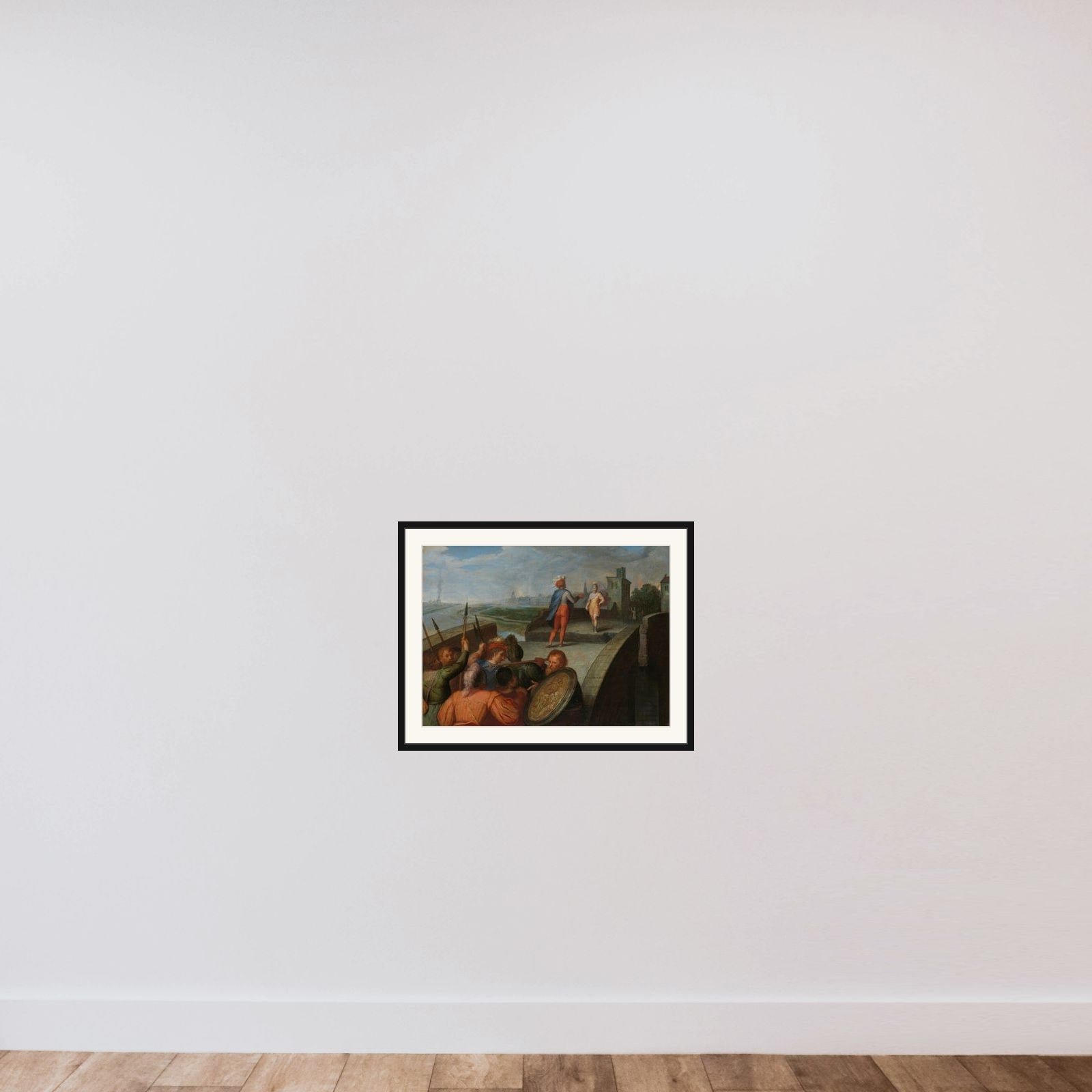 one of a series of twelve on the Insurrection of the Batavians against the Romans " framed — shown to scale