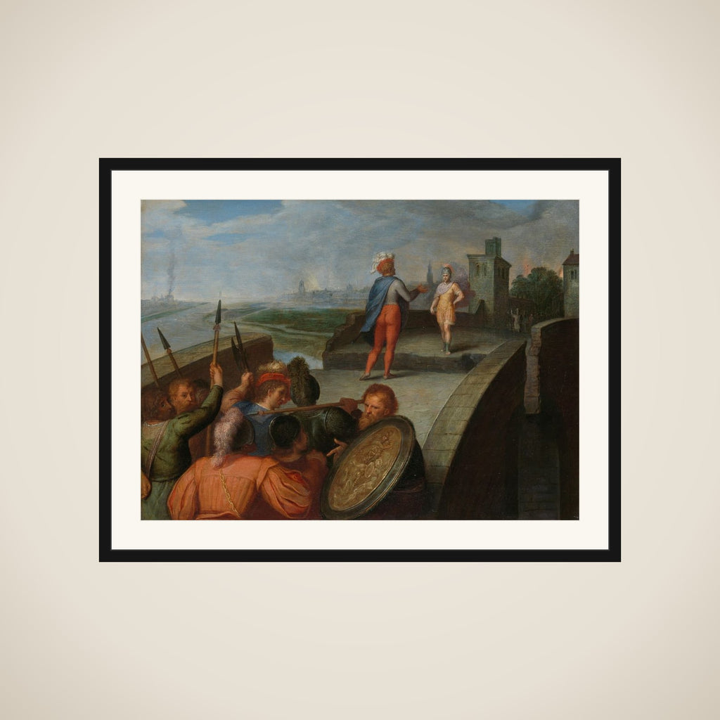 one of a series of twelve on the Insurrection of the Batavians against the Romans " framed