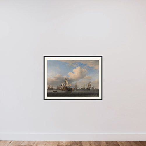 Captured English Ships after the Four Days’ Battle framed — shown to scale