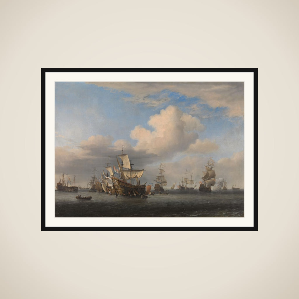 Captured English Ships after the Four Days’ Battle framed