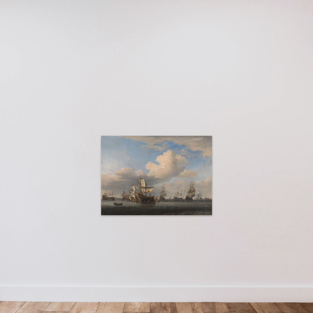 Captured English Ships after the Four Days’ Battle unframed — shown to scale
