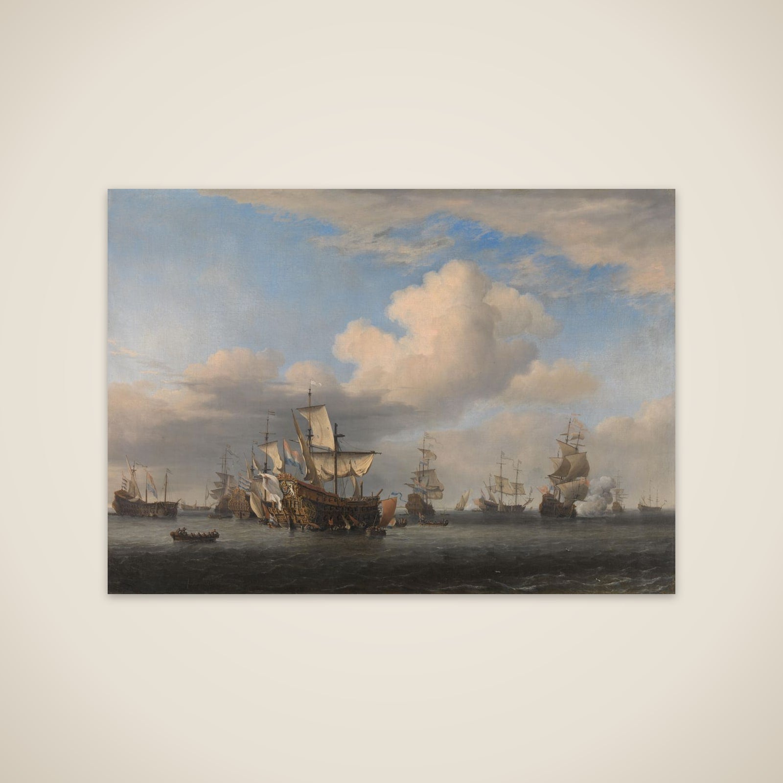 Captured English Ships after the Four Days’ Battle unframed print