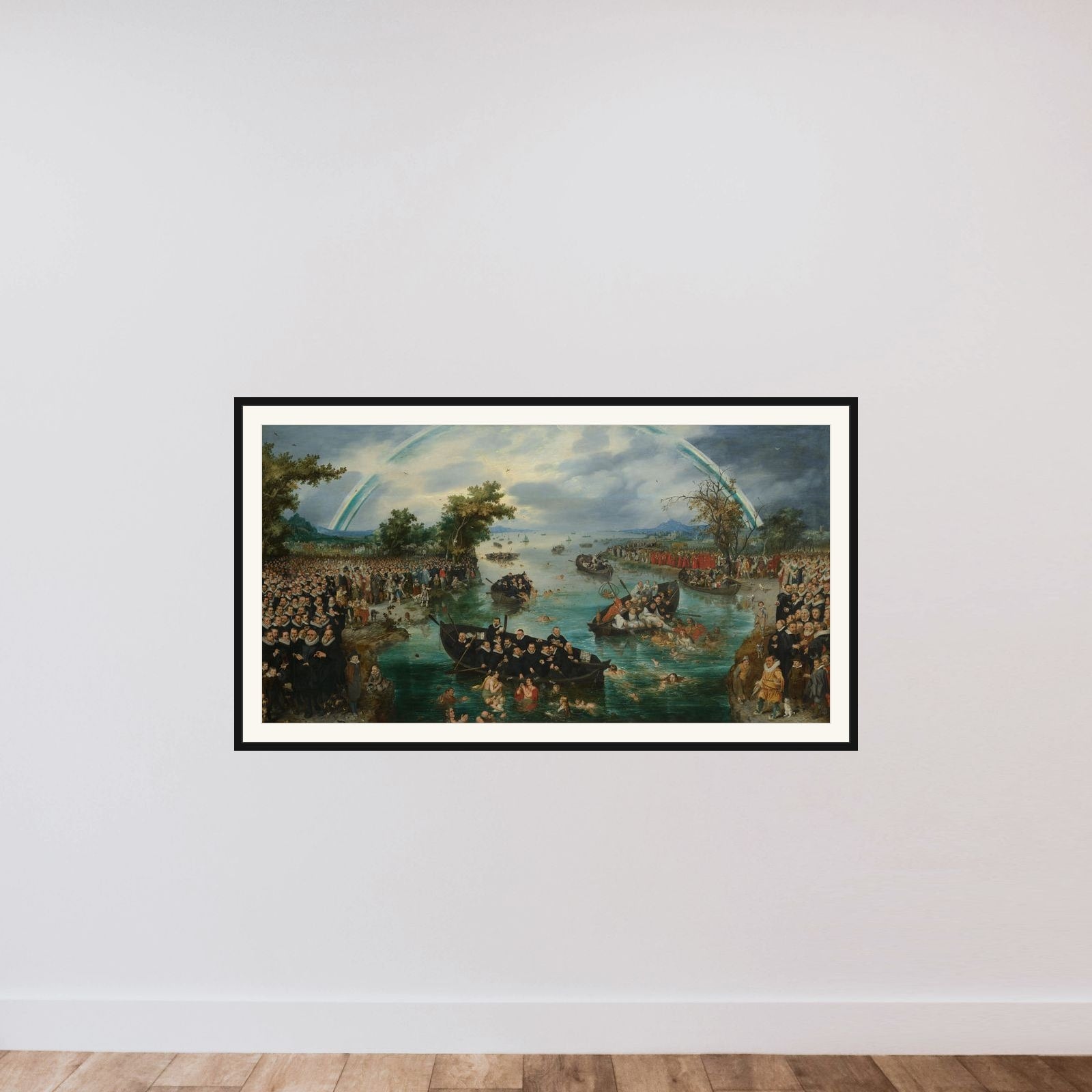 Fishing for Souls framed — shown to scale