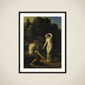 A Nymph Dancing to a Shepherd's Flute framed