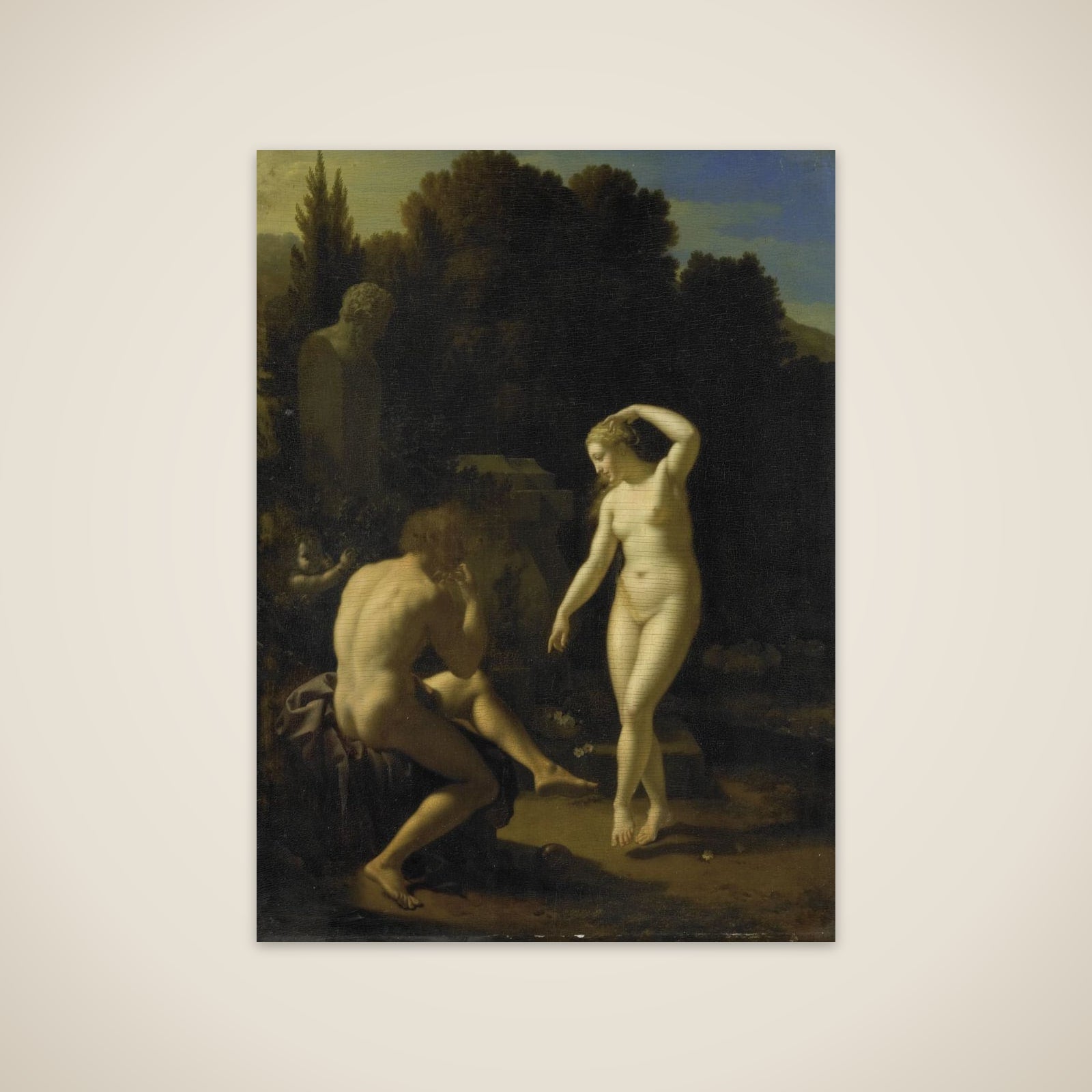 A Nymph Dancing to a Shepherd's Flute unframed print
