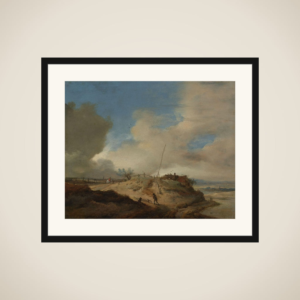 Dune Landscape with a Signal Post framed