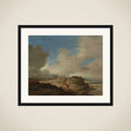Dune Landscape with a Signal Post framed