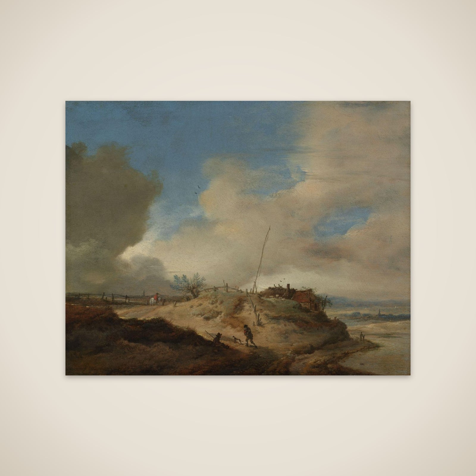 Dune Landscape with a Signal Post unframed print