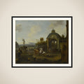 Hunting Party at a Fountain framed