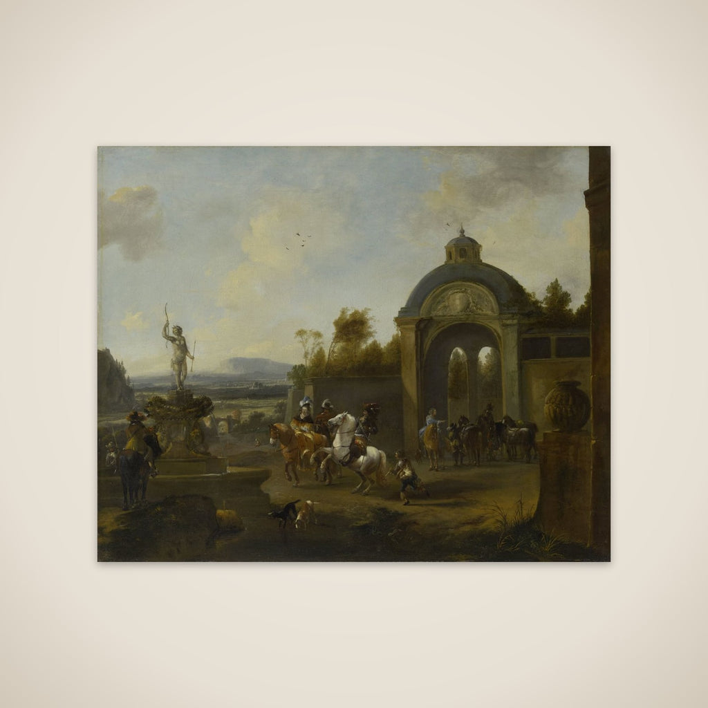 Hunting Party at a Fountain unframed print