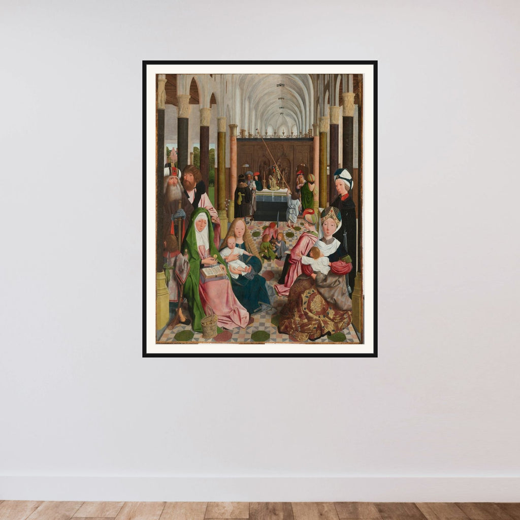 The Holy Kinship framed — shown to scale