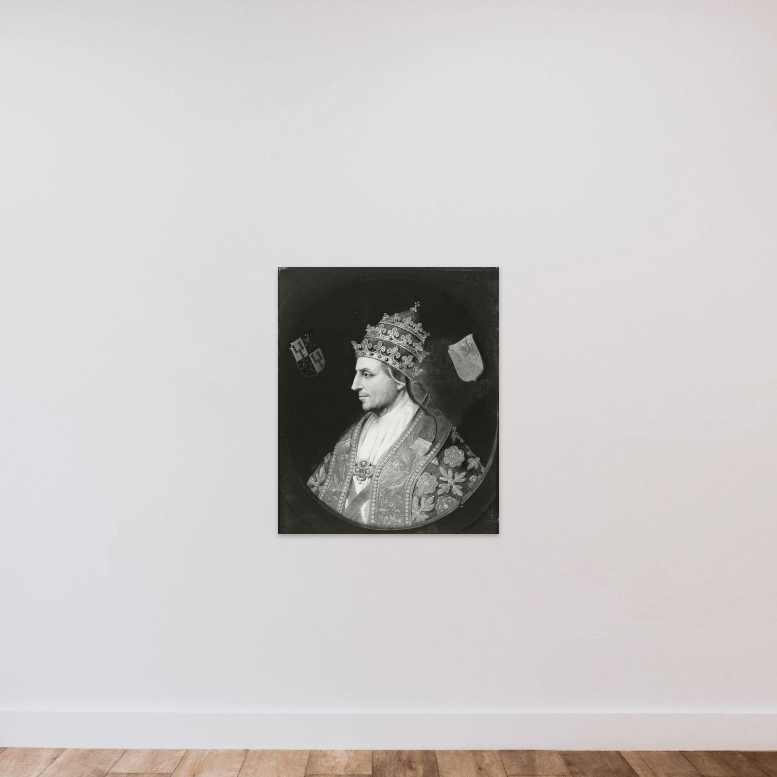 Pope Adrian VI unframed — shown to scale