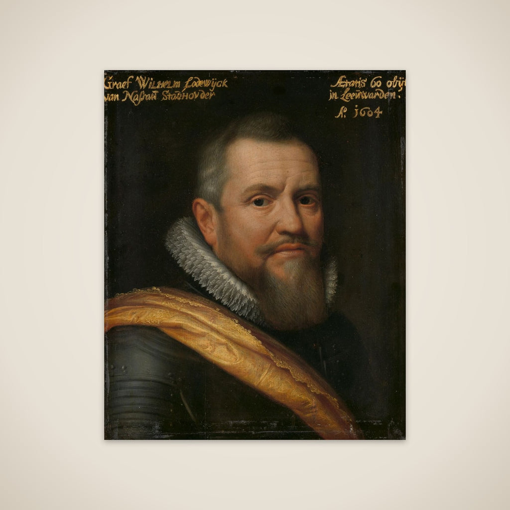 Portrait of Willem Lodewijk (1560-1620), Count of Nassau, Nicknamed in Frisian ‘us heit’ (our father) unframed print