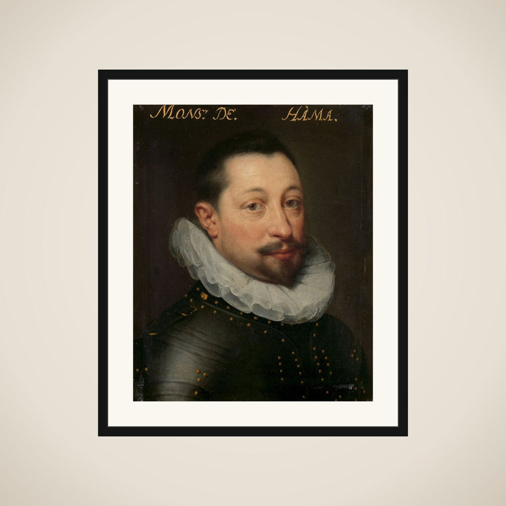 Portrait of Charles de Levin (?-1592), Lord of Famars, Forimont and Lousart framed