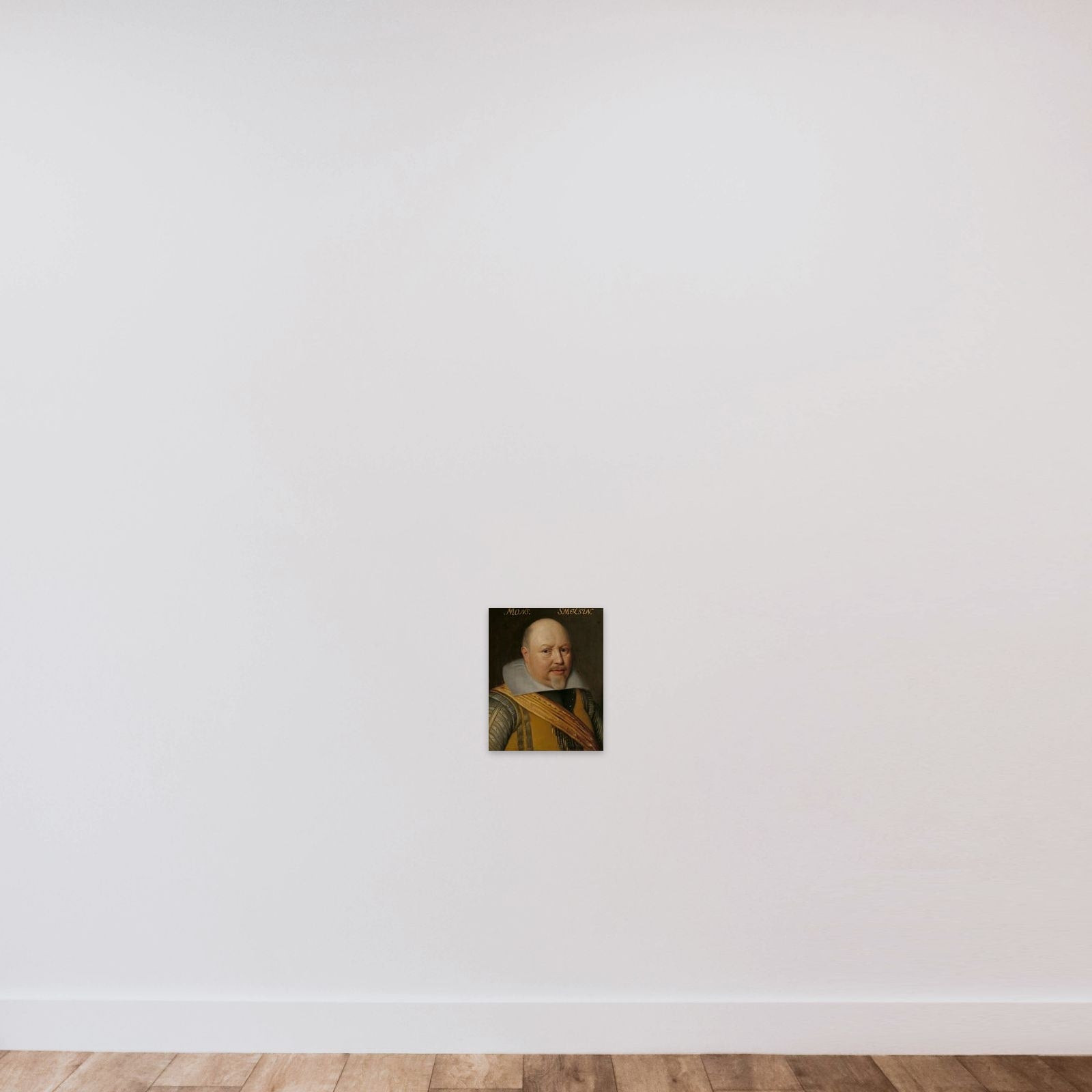 Portrait of Nicolaas Schmelzing (1561-1629) unframed — shown to scale