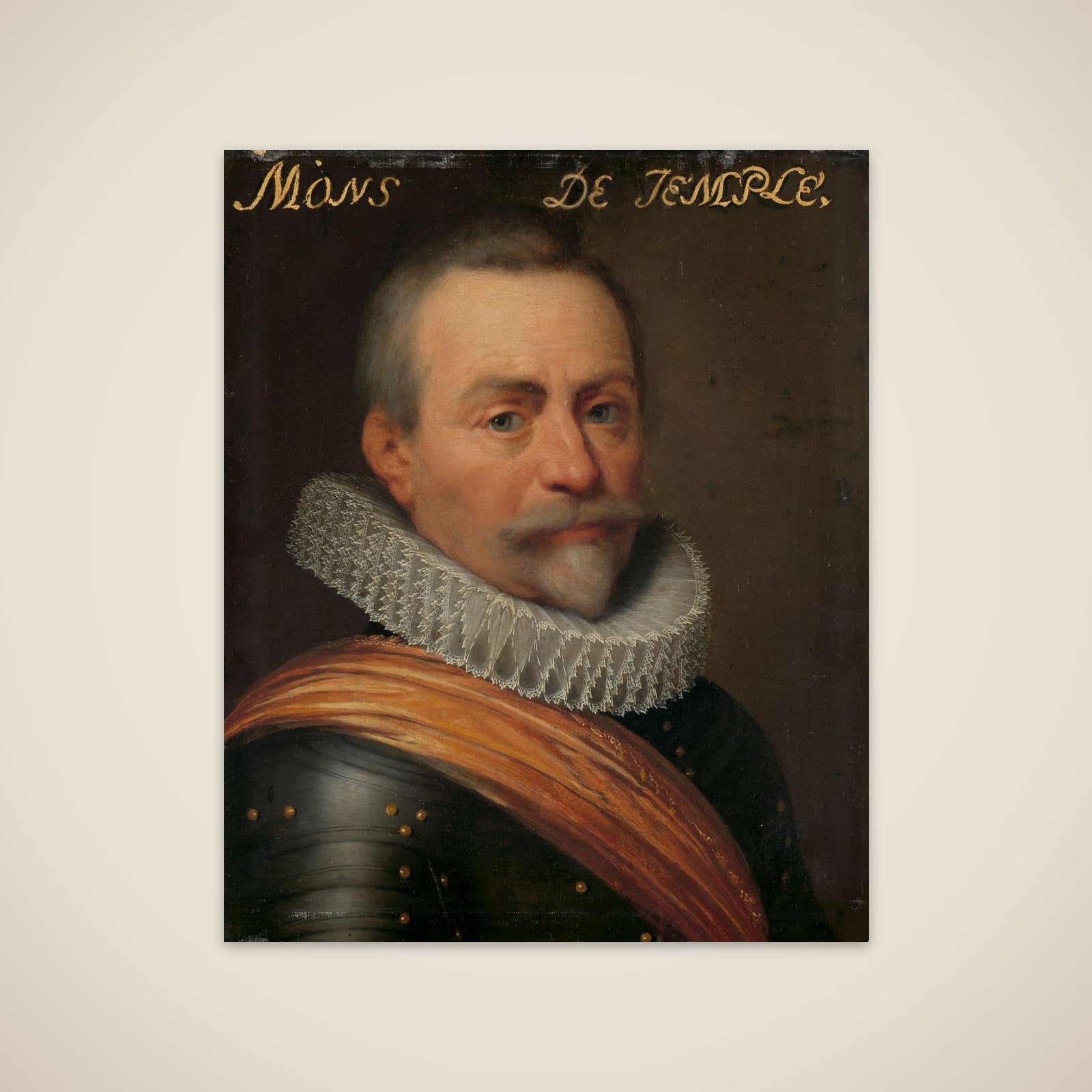 Portrait of Olivier van den Tempel (1540-1603), Lord of Corbeecke unframed print