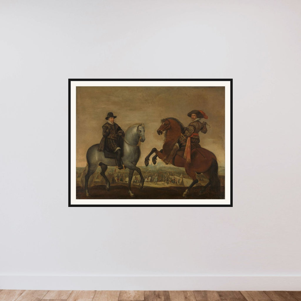 Princes Maurits and Frederik Hendrik on Horseback framed — shown to scale