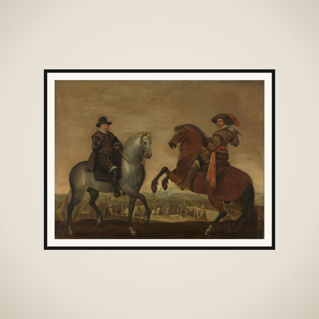 Princes Maurits and Frederik Hendrik on Horseback framed