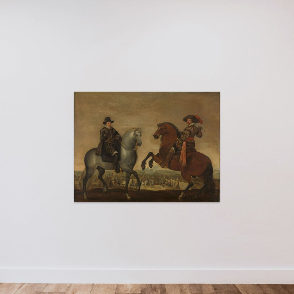 Princes Maurits and Frederik Hendrik on Horseback unframed — shown to scale