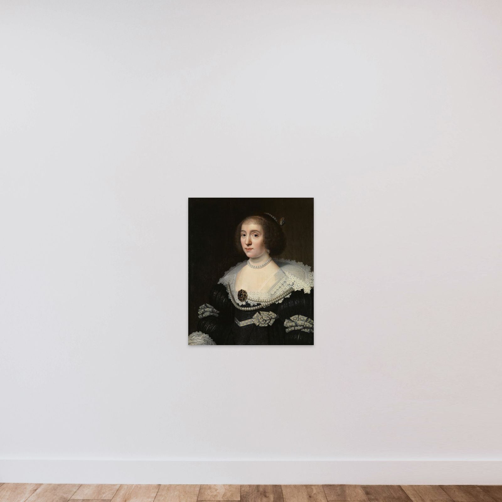 Sophia Hedwig von Braunschweig-Wolfenbüttel (1592-1642). Wife of Ernst Casimir unframed — shown to scale